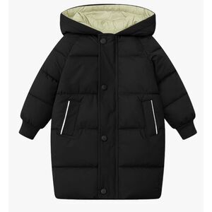 Puffer Jacket Hooded Winter Coats Water-Resistant , Size 7-8 (130)